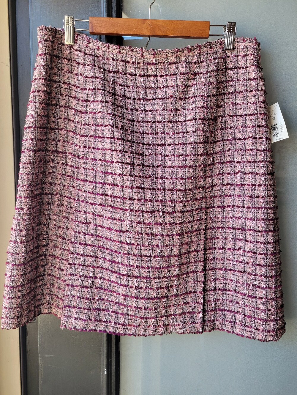 Judith Hart Collection Pink Tweed A Line Skirt Size 14 Zipper NWT Retail $59.00 - Picture 2 of 11